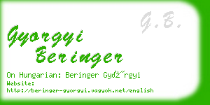 gyorgyi beringer business card